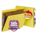 Office Jansan | Smead 26789 End Tab Pressboard Classification Folders with Six SafeSHIELD Fasteners - Letter, Yellow (10/Box) image number 4