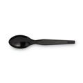 Cutlery | Dixie TH517 Heavyweight Plastic Cutlery Teaspoons - Black (1000/Carton) image number 2