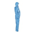 Bib Overalls | Ansell KCC 58513 A20 Elastic Back Wrist/Ankle Hooded Coveralls - Large Blue (24/Carton) image number 4