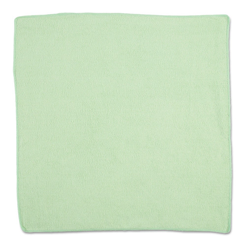 Cleaning Cloths | Rubbermaid Commercial 1820582 16 in. x 16 in. Microfiber Cleaning Cloths - Green (24/Pack) image number 0