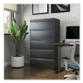  | Alera 25499 36 in. x 18.63 in. x 67.63 in. 5 Lateral File Drawer - Legal/Letter/A4/A5 Size - Charcoal image number 4