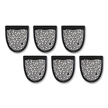 Boardwalk 17.5 in. x 20 in. Disposable Urinal Floor Mat 2.0 - Black/White Slip-Resistant Surface (6/Carton)
