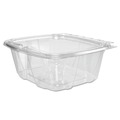 Food Trays, Containers, and Lids | Dart CH32DEF ClearPac SafeSeal 32 oz. Tamper-Resistant/Evident Flat-Lid Containers - Clear (100/Bag, 2 Bags/Carton) image number 0