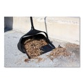  | Rubbermaid Commercial FG253100BLA 12.5 in. x 37 in. Lobby Pro Polypropylene with Vinyl Coat Upright Dustpan with Wheels - Black image number 4