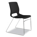 Office Desks & Workstations | HON HMS1.N.ON.Y Between Seated-Height X-Base with 30 in. Diameter Between Round Table Top and Motivate High-Density Stacking Chair Bundle (4 Chairs/Carton) image number 3