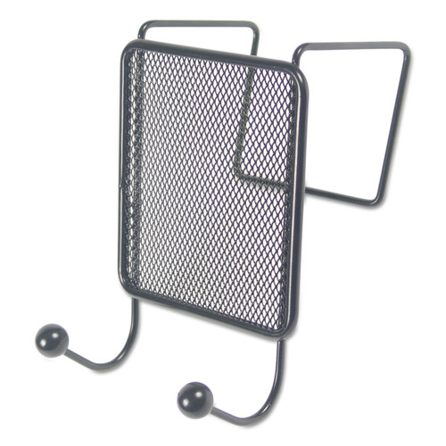 Universal UNV20017 4-1/8 in. x 6 in. Wire Mesh Partition Coat Hook - Black image number 0
