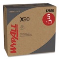 Office Jansan | WypAll 12890 X90 POP-UP Box 2-Ply 8.3 in. x 16.8 in. Cloths - Denim Blue (68/Box, 5 Boxes/Carton) image number 1