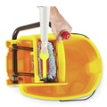 Mop Buckets | Rubbermaid Commercial FG758088YEL 35 qt. WaveBrake 2.0 Side-Press Plastic Bucket/Wringer Combos - Yellow image number 5