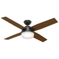 Ceiling Fans | Hunter 59251 52 in. Dempsey Matte Black Ceiling Fan with Light and Remote image number 2
