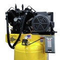 Stationary Air Compressors | EMAX ESP10V080V1 10 HP 80 Gallon 2-Stage Single Phase Industrial V4 Pressure Lubricated Solid Cast Iron Pump 38 CFM at 100 PSI SILENT Air Compressor image number 2