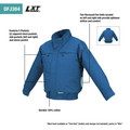 Heated Jackets | Makita DFJ304Z 18V LXT Li-Ion Cotton Fan Jacket (Jacket Only) image number 7