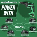 Just Launched | Metabo HPT W18DAQ4M 18V MultiVolt Brushless Lithium-Ion Cordless Drywall Screw Gun (Tool Only) image number 2