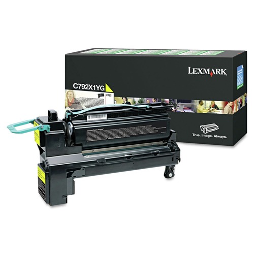 Ink & Toner | Lexmark C792X1YG C792X1YG 20,000 Page-Yield Return Program Extra High-Yield Toner - Yellow image number 0