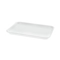 Food Service | Pactiv Corp. 0TF104S00000 9.13 in. x 7.13 in. x 0.65 in. #4 Shallow Foam Meat Tray - White (500/Carton) image number 2