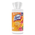 Cleaning & Janitorial Supplies | LYSOL Brand 19200-97181 7 in. x 7.25 in. 1-Ply Disinfecting Wipes - Mango and Hibiscus/White image number 2