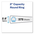 Office Jansan | Avery 05731 Economy 2 in. Capacity 11 in. x 8.5 in. View Binder with 3 Round Rings - White image number 2
