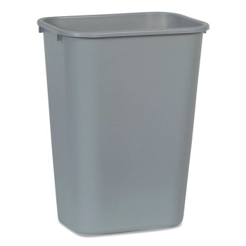 Rubbermaid Commercial FG295700GRAY 10.25-Gallon Rectangular Deskside Wastebasket - Gray