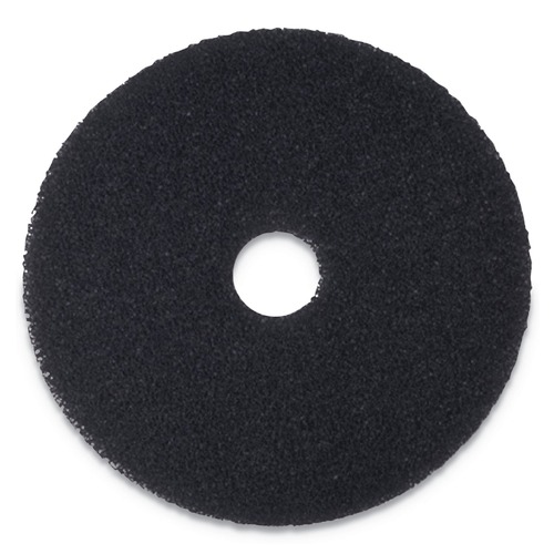 Cleaning & Janitorial Accessories | Boardwalk BWK4021BLA 21 in. Stripping Floor Pads - Black (5/Carton) image number 0