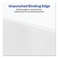 Office Jansan | Avery 01370 11 in. x 8.5 in. 26-Tab Exhibit A to Exhibit Z Avery Style Preprinted Legal Exhibit Side Tab Index Dividers - White (1-Set) image number 2