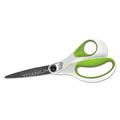 Office Jansan | Westcott 16447 8 in. Long 3.25 in. Cut Length CarboTitanium Bonded Scissors - Straight White/Green Handle image number 0