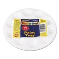 Bulk Savings Pricing 2 | Creativity Street PAC5924 Round Plastic Paint Trays for Classroom - White (10/Pack) image number 1