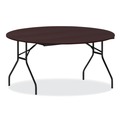  | Alera ALEFT7260DMY 59 in. Diameter x 29.13 in. Height Round Wood Folding Table - Mahogany image number 0