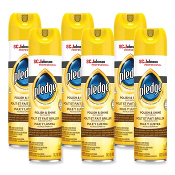Pledge 14.2 oz. Aerosol Can Furniture Polish - Lemon (6/Carton)