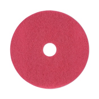 CLEANING CLOTHS | Boardwalk BWK4019RED 19 in. Diameter Buffing Floor Pads - Red (5/Carton)