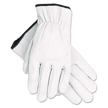 MCR Safety 24-Piece Grain Goatskin Driver Gloves - X-Large, White