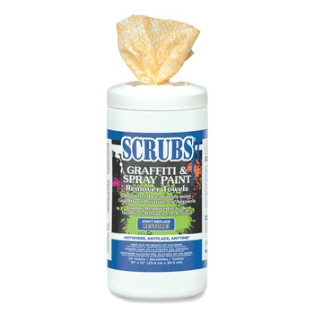 PRODUCTS | SCRUBS 10 in. x 12 in. Graffiti and Paint Remover Towels (6/Carton)