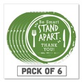 Floor Signs | Tabbies 79061 BeSafe Messaging 12 in. Floor Decals - Green/White (6/Pack) image number 1