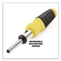 Screwdrivers | Great Neck 92018 34-Piece 8 in. Long Handle Hex/Phillips/Slotted/Star Bits Metric/SAE Sockets Ratcheting Screw/Nut Driver Set - Yellow/Black Handle image number 4