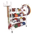 Utility Carts | Champion Sports PECART 19 in. x 61 in. x 62 in. 176 lbs. Capacity Plastic Equipment Cart - White image number 3