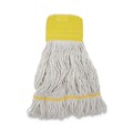 Boardwalk BWK501WH 5 in. Headband Cotton/Synthetic Super Loop Wet Mop Head - White, Small (12/Carton) image number 0