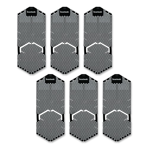 Cleaning & Janitorial Supplies | Boardwalk TSU-P-006I006I-56-AAS80 5.22 oz Vertical Urinal Screen - Midnight Coast Scent/Black (6/Carton) image number 0
