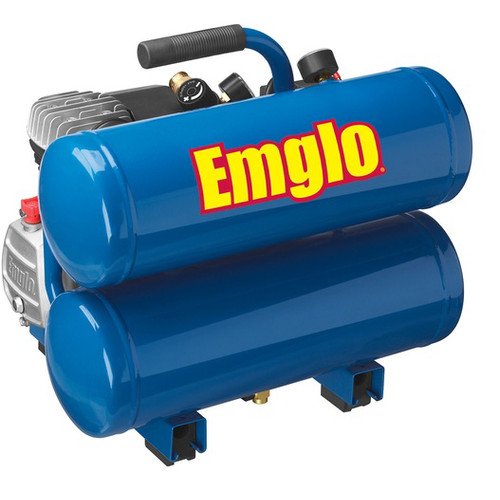 Portable Air Compressors | Emglo E810-4V 1.1 HP 4 Gallon Oil-Lube Twin Stack Air Compressor image number 0