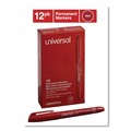Office Jansan | Universal UNV07072 Fine Bullet Tip Pen-Style Permanent Marker - Red (1 Dozen) image number 7