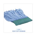 Mops | Boardwalk BWKMWTMB Microfiber Looped-End Wet Mop Head - Medium, Blue image number 4