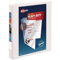 Office Jansan | Avery 05304 3 Slant Rings 1 in. Capacity 11 in. x 8.5 in. Heavy-Duty Non Stick View Binder with DuraHinge - White image number 0