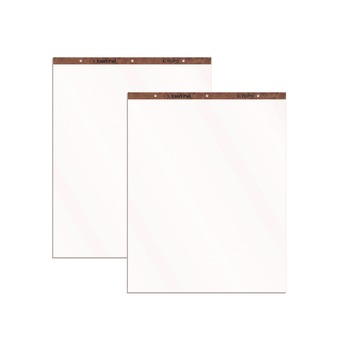 TOPS 27 in. x 34 in. Unruled Easel Pads - White (50 Sheets/Pad, 2 Pads/Carton)