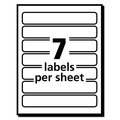 Office Jansan | Avery 05230 0.66 in. x 3.44 in. Removable File Folder Labels with Sure Feed Technology - White (7/Sheet, 36 Sheets/Pack) image number 2
