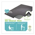 Office Jansan | Deflecto CM24242BLKSS Ergonomic 53 in. x 45 in. Sit Stand Mat - Black image number 6