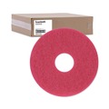 Cleaning Cloths | Boardwalk BWK4012RED 12 in. Diameter Buffing Floor Pads - Red (5/Carton) image number 0