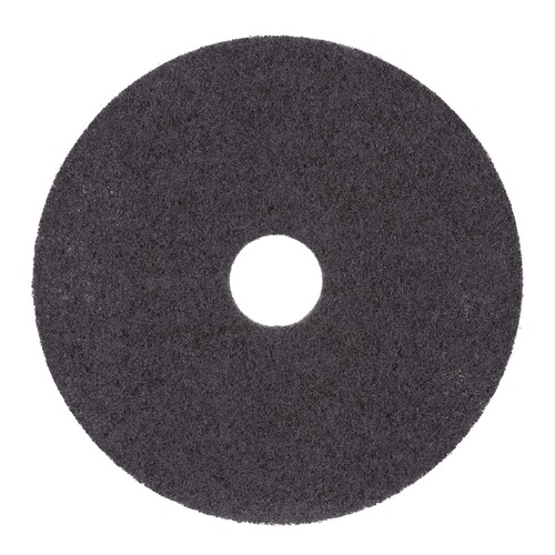 Cleaning & Janitorial Accessories | Boardwalk BWK4019HIP High Performance 19 in. Stripping Floor Pads - Grayish Black (5/Carton) image number 0