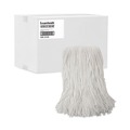 Office Jansan | Boardwalk BWK2016R #16 Cut-End Standard Head Rayon Fiber Mop Head - White (12/Carton) image number 2