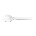 Cutlery | Dixie SM207 Heavy Mediumweight Plastic Cutlery Soup Spoon - White (100-Piece/Box) image number 2