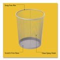 Office Jansan | Rubbermaid Commercial FGWMB20SLV 5 Gallon Steel Mesh Wastebasket - Silver image number 3