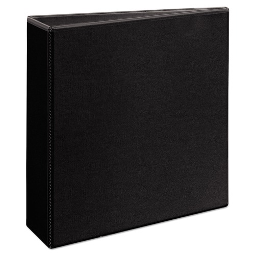 Office Jansan | Avery 09700 11 in. x 8.5 in. Sheet Size 3 in. Capacity 3 Rings Durable View Binder with DuraHinge and EZD Rings - Black image number 0