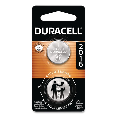 Duracell 2016 Lithium Coin Batteries with Bitterant (2/Pack)