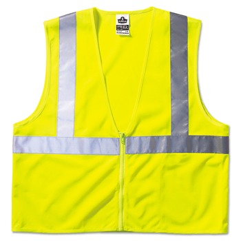 Ergodyne GloWear 8210Z Class 2 Polyester Mesh Economy Vest - Large to X-Large/Lime